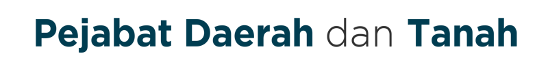Pejabat Tanah Dan Daerah